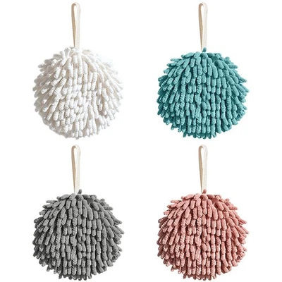 Полотенца для рук Chenille, упаковка из 4 абсорбирующих микрофибр для кухни, ванной комнаты - Изображение 1 из 4