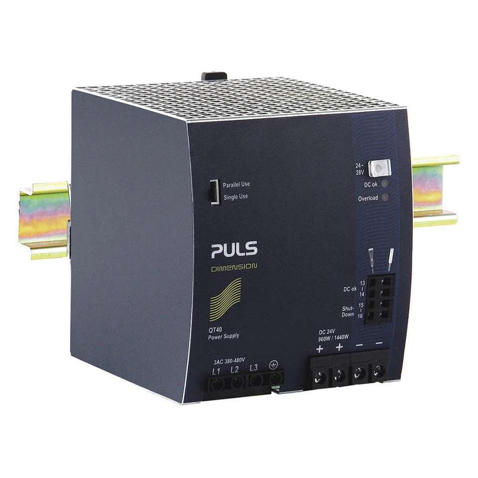 Fuente de alimentación PULS QT40.241 DC, metal, 24 a 28 VDC, 960W 45ET84 Foto 1 de 1