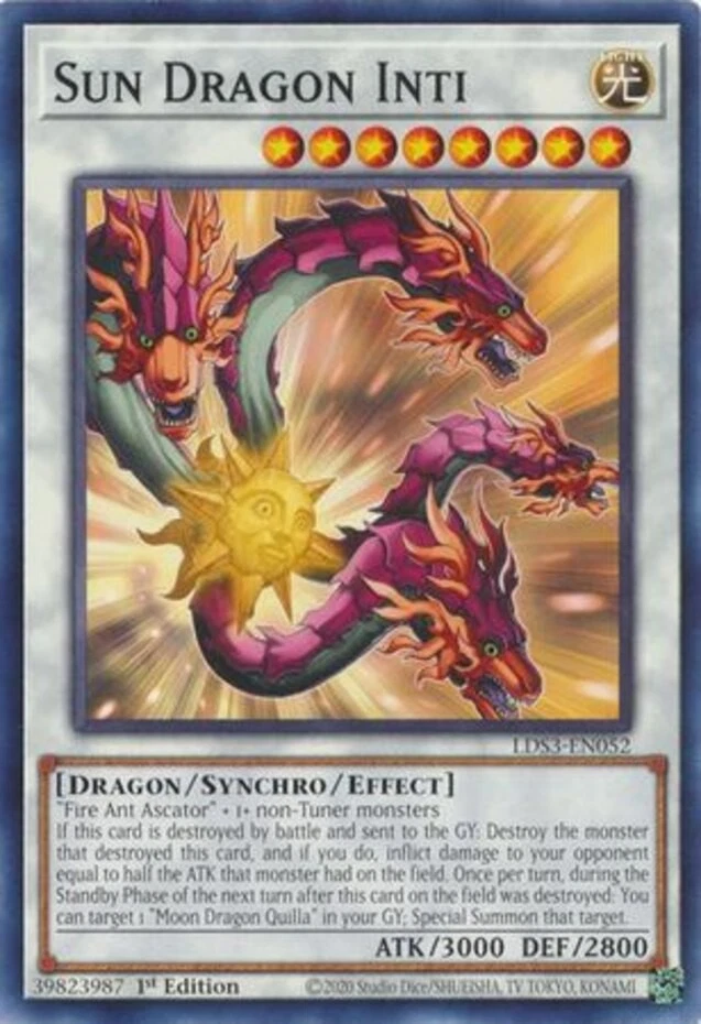 Sun Dragon Inti - LDS3-EN052 - Common - 1st Edition - Near Mint - Image 1 of 1