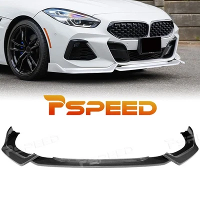 Carbon Look For 2019 2020 2021 2022 BMW Z4 G29 M-Sport Front Bumper Spoiler Lip - Image 1 of 4