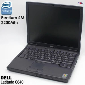 Dell Latitude C640 Notebook Laptop Windows XP Parallel Port RS-232 Pentium 4M - Picture 1 of 9