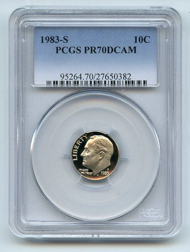 1983 S 10C Roosevelt Dime Proof PCGS PR70DCAM - Image 1 of 1