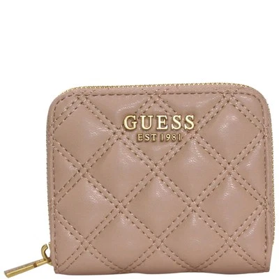 Guess Women's Giully Wallet Beige Pebble Quilted Small Zip Around - Image 1 of 4