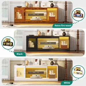 Modern TV Stand Cabinet Unit, 65 Inch TV Unit TV Table w/Shelves for Living Room - Picture 1 of 19