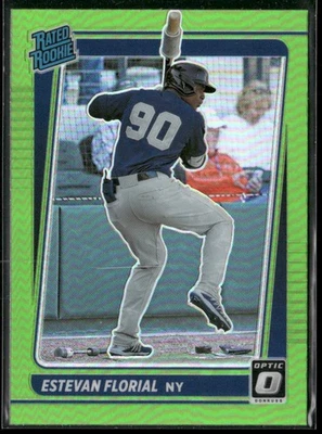 2021 Donruss Optic #76 Estevan Florial Lime Green - Image 1 of 2