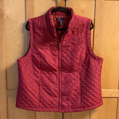 Chaleco Westbound 1X Mujer Rojo Rubí Sin Mangas Cremallera y Bolsillos Foto 1 de 4