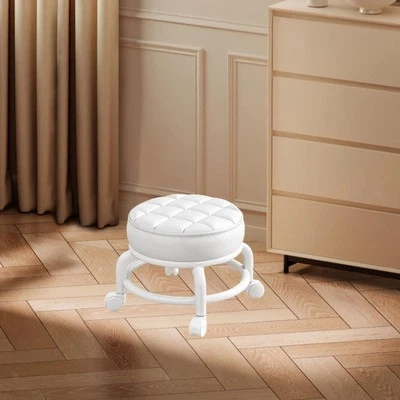 Low Roller Seat Stool Round Shoe Changing Stool Seat for Kitchen and Living Room - Image 1 of 2