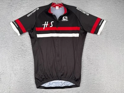 Giordana Cycling Jersey Adult Medium Black Red H&S Full Zip Polyester Italy - Image 1 of 4