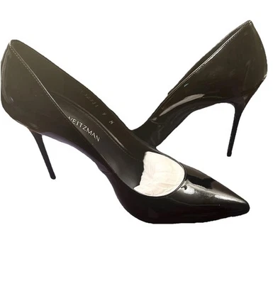 New Stuart Weitzman Nouveau Black Stiletto Heels – Size 9B – Designer Pumps - Image 1 of 4