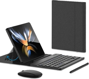 for Samsung Galaxy Z Fold 7 6 5 Keyboard and Mouse, Portable Mini 7.9 inch Black - Picture 1 of 3
