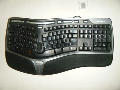 Superb Microsoft Natural Ergonomic USB Wired Keyboard 4000 v1.0 KU-0462 X802810 - Image 1 of 4