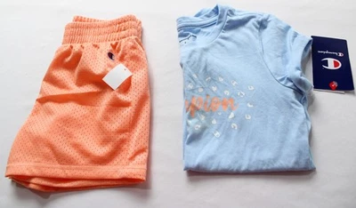 Conjunto de 2 Pantalones Cortos de Malla Universitaria Champion para Niñas CG2 Azul Holandés Talla 6 Nuevo con Etiquetas Foto 1 de 4