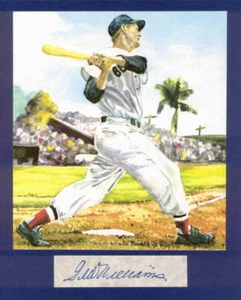 FIRMADA TED WILLIAMS ARTE LITOGRAFÍA 8X10" REIMPRESIÓN FOTO A COLOR AUTOGRAFIADA!! - Imagen 1 de 1