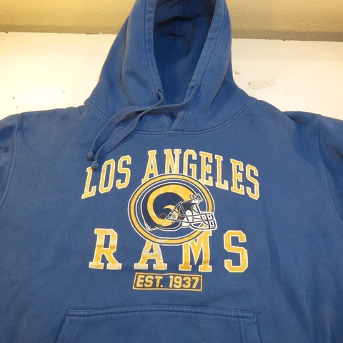 LOS ANGELES LA RAMS NFL FOOTBALL PULLOVER HOODIE HOODED SWEATSHIRT Sz Mens XL Cover