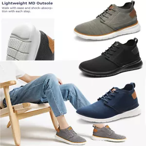 Men's Fashion Sneakers Casual Oxfords Breathable Mesh Fabric Walking Shoes 7-13 - Picture 1 of 18