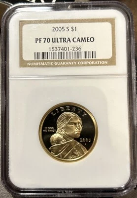 2005 S $1 Sacagawea Proof Dollar ~ NGC PF70 Ultra Cameo - 2 Available - Image 1 of 3