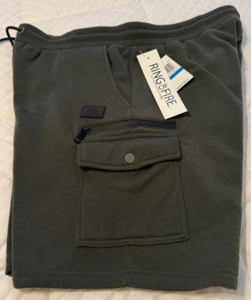 RING OF FIRE Uomo Pile JAMIN CARGO SHORT - Taglia XL - Verde Oliva - Nuovo con etichette - Foto 1 di 8