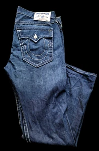 USA Pristine True Religion World Tour Bootcut Denim Jeans Men’s 38x34 - Picture 1 of 14