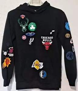 Ultra Game NBA Hoodie Herren Größe Small schwarz Multi Team All Over Logo Grafik - Bild 1 von 12