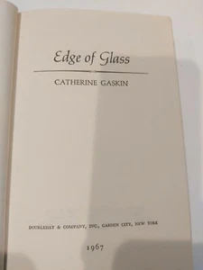 Edge of Glass, Catherine Gaskin 1967 Hard cover 1st Edition - Picture 1 of 7