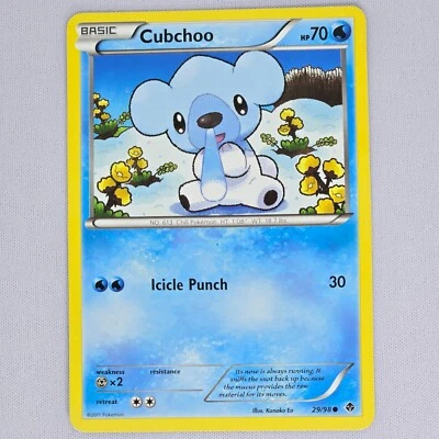 Cubchoo 29/98 Emerging Powers Regular Common Pokemon Card TCG English LP - Image 1 of 2