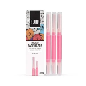 FURR Dual Head, Face Razor for Women Facial Hair with Dual Blade Head Pack of 1 - Picture 1 of 7