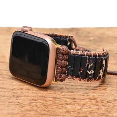 38/40/41mm Black Bohemian Watch Band for Apple iwatch Series 7 6 5 4 3 2 1 SE - Image 1 of 4
