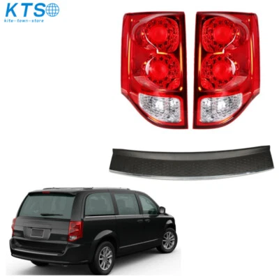 Par de luces traseras + alfombrilla de parachoques trasera para Dodge Grand Caravan 11-17 18 2019 2020 Foto 1 de 4