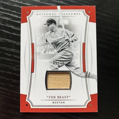 2017 National Treasures /10 Jimmie Foxx The Beast Nickname Game Used Bat Maroon - Image 1 of 3