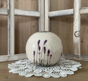 Deko Kugel Objekt Figur Gesprenkelt Blumen Romantisch Landhaus Shabby Chic - Bild 1 von 3