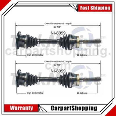 Para Nissan Xterra Frontier 1998-2003 2004 4x4 eje delantero CV juntas CV Foto 1 de 2
