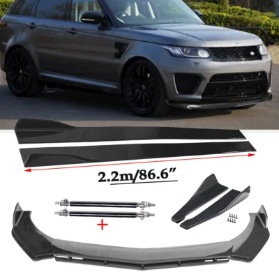 For Land Rover Range Rover Carbon Fiber Front Bumper Lip Splitters Side Skirt Foto 1 de 4
