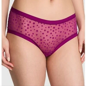 Victoria's Secret PINK No-Show Cheeky Panty Size XL Star Mesh Thriller - Picture 1 of 6