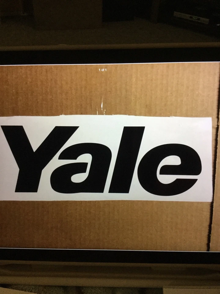 1 набор черных наклеек на вилочный погрузчик Yale ширина 10,5 X 4 вы получаете 2 наклейки - Изображение 1 из 1