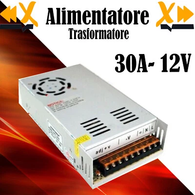 NX-POWERSUPPLY30A Trasformatore Alimentatore Stabilizzato 30A Amp Out 12V Switching Power Supply