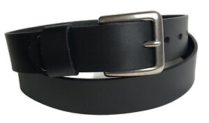Vtg Wrangler Men’s Belt Sz 44 Genuine Leather Black Solid Brass Buckle