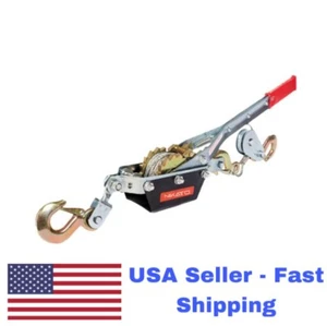 4 Ton Heavy Duty Hand Cable Puller 3 Hooks Pulling Come A Long Gear Steel Cable. - Picture 1 of 6
