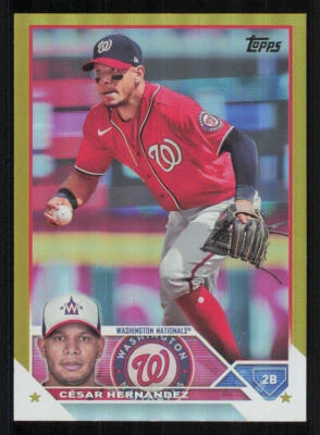 2023 Topps Gold Rainbow Foil #244 Cesar Hernandez - Image 1 of 2