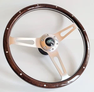 Steering Wheel fits For Land Rover Defender Wood Vintage 48 splines - Picture 1 of 16