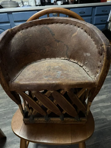 Handmade 19th Century Woven  Chair Very Old and Rare Cover