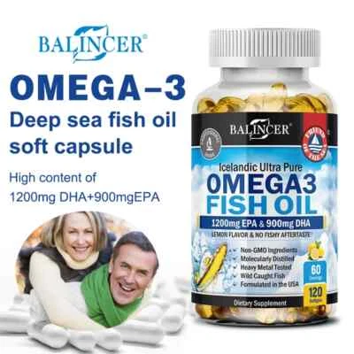 BALINCER Iceland Ultra Pure Omega 3 Fish Oil 1200mg EPA y 900mg DHA