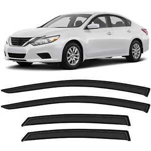 Protectores de lluvia para visera de ventana lateral tintada oscura con cinta para Nissan Altima 13-18 - Imagen 1 de 13