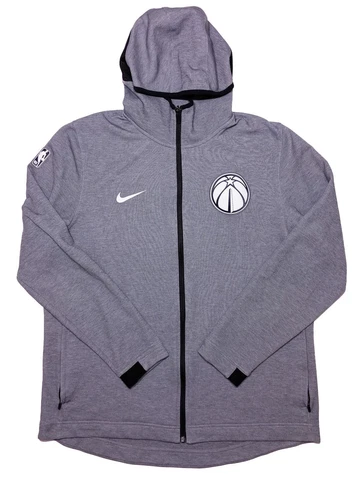 NIKE Washington Wizards NBA Showtime Full Zip Hoodie Jacket Gray Men's XL Cover