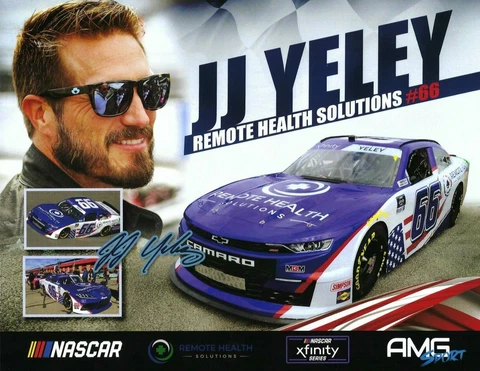 2022 JJ YELEY “REMOTE HEALTH SOLUTIONS” #66 NASCAR XFINITY SERIES POSTCARD Cover