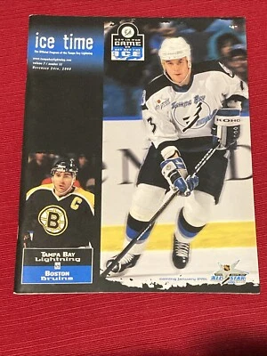 1998 Tampa Bay Lightning vs. Boston Bruins Game Program "Ice Time" V7 No. 11 - Image 1 of 2
