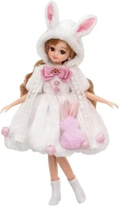 Takara Tomy Licca-chan doll White Rabbit clothes only 2022　LW-07 Fluffy  japan - Picture 1 of 3