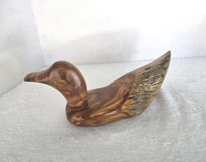 Fence Post Duck Decoy Cedar  Sculpture by Wayne Murray Montana - Picture 1 of 13