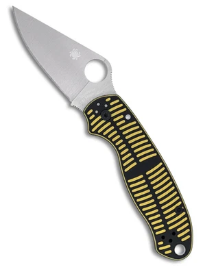 Spyderco Para 3 Salt 2.93" Yellow/Black CPM MagnaCut Plain Folding Pocket Knife
