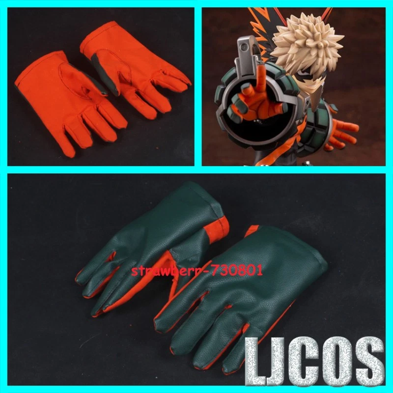Guantes My Hero Academia Bakugou Katsuki Halloween Juegos con disfraces Accesorios Foto 1 de 2