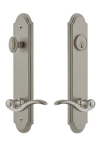 Grandeur Hardware 841046 Arc Tall Plate Complete Entry Set with Bellagio Lever - Picture 1 of 1